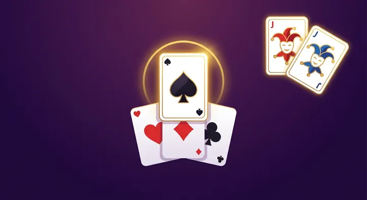 A spade being played as trump to win a trick over cards of another suit in Joker Joker Deuce Deuce