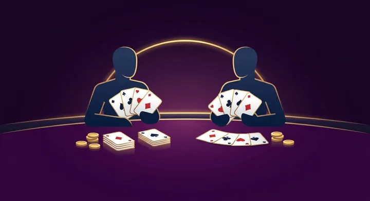 Two partners seated across a spades table, working together on a shared bid in Mirror Spades
