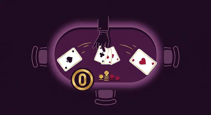A full deck of cards being dealt out to the four seats around a spades table in Suicide Spades