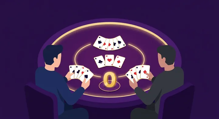 Two partners seated across a spades table, working together on a shared bid in Suicide Spades